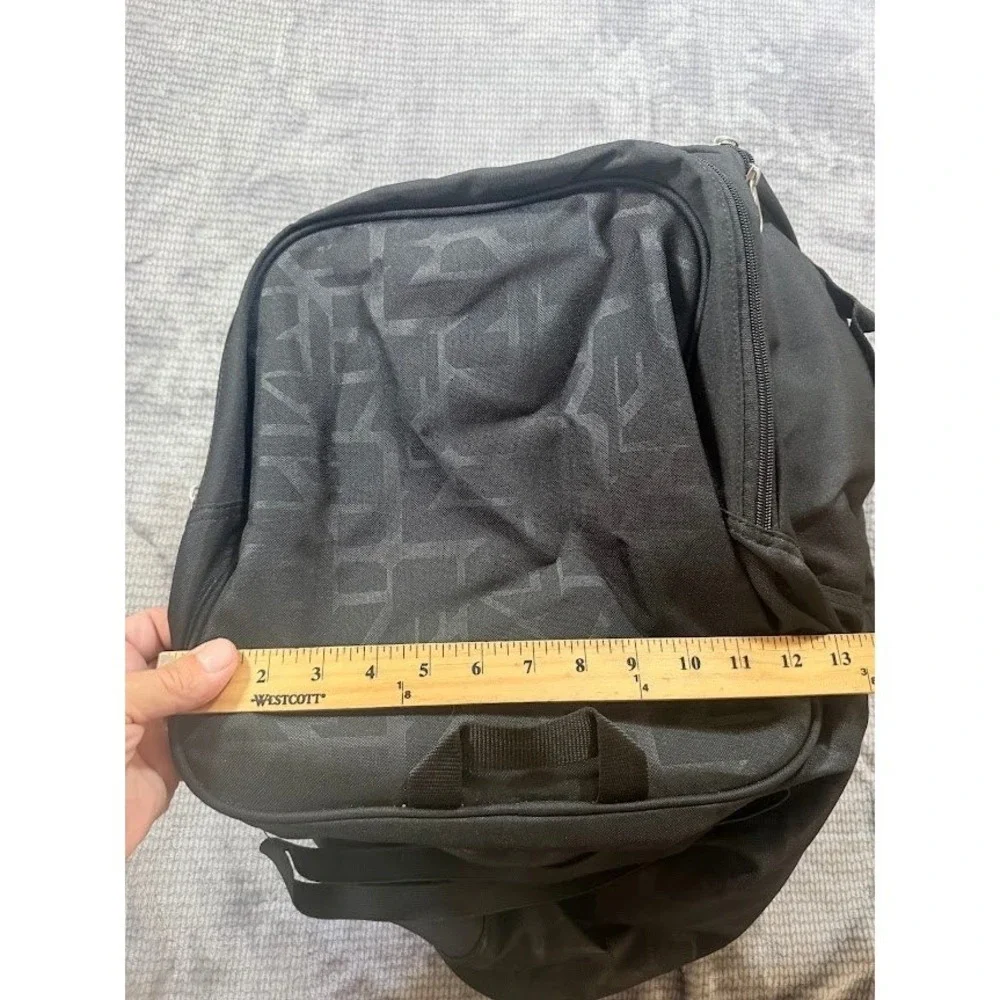 Nike Black Duffel Bag with White Swoosh